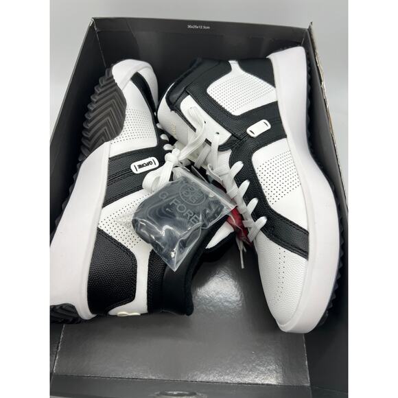 G/Fore G.112 Leather Mid-Top Street Shoe Black/White Men\'s Size 11.5 New main image 11